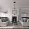 Ekena Millwork Marseille Ceiling Medallion (Fits Canopies up to 7 3/8"), Hand-Painted Midnight Dream, 21"OD x 2"P CM21MAMDF - alternate 3